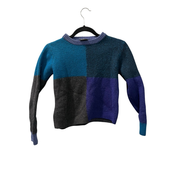 Paul Smith 100% Merino Wool Colorblock Crew Neck Pullover Sweater Size Medium - Picture 1 of 6